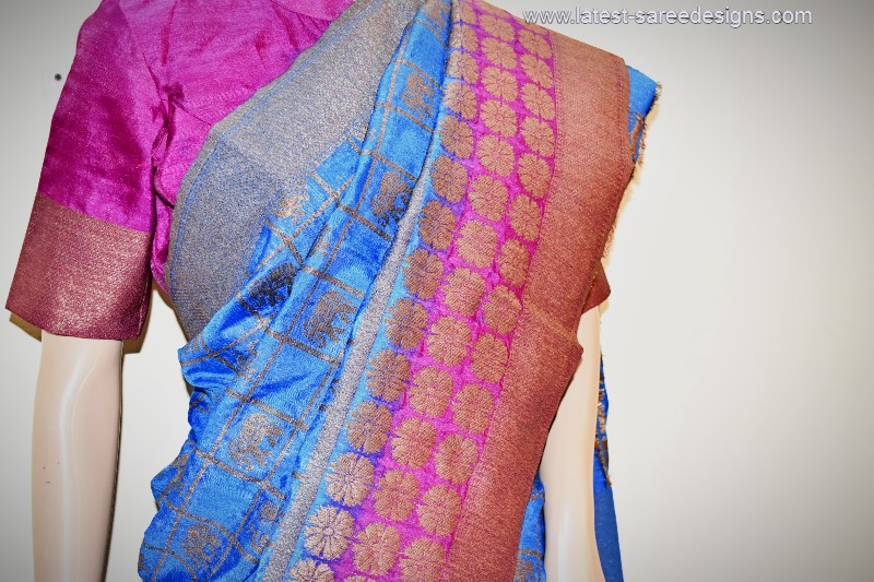 Peacock motifs on saree