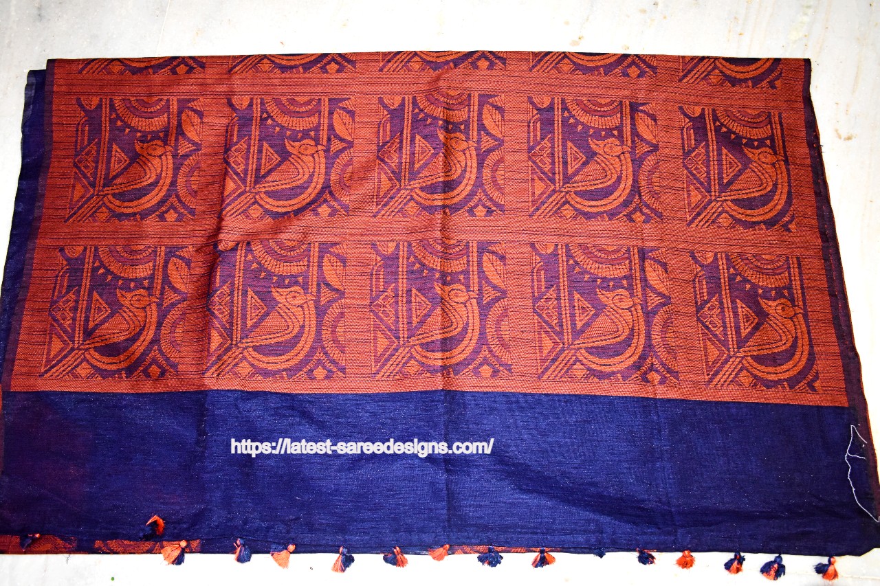 Cotton saree with thread weaving