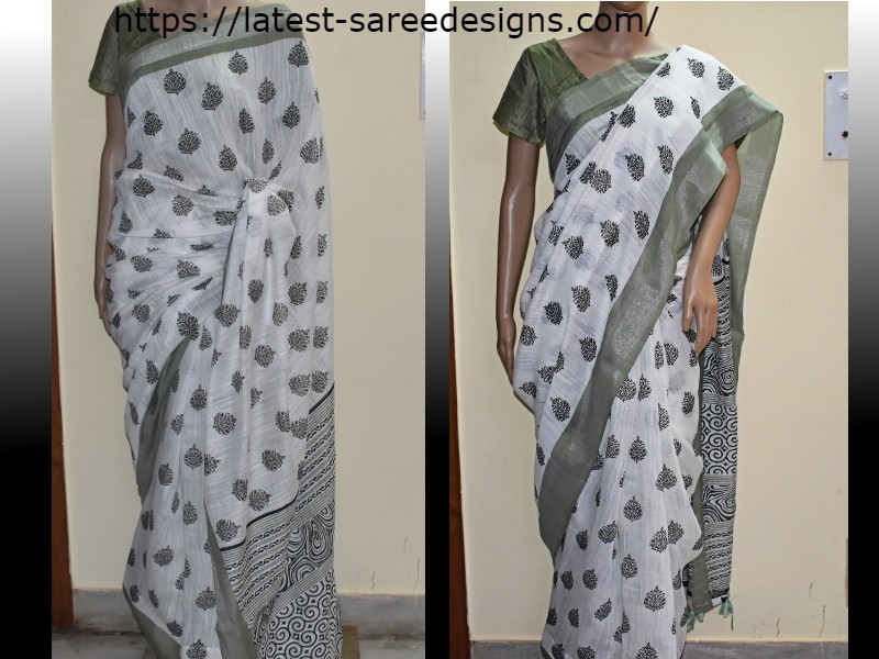 Linen saree