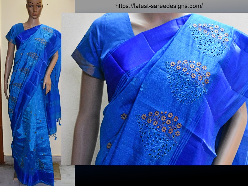 Cutwork saree