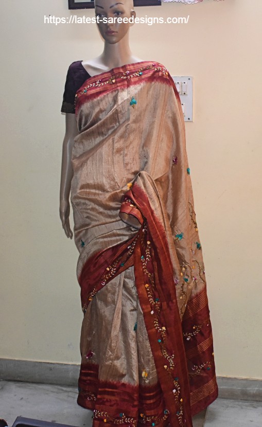 Embroidered saree