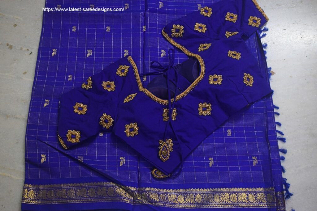 Kanchipuram saree blouse design