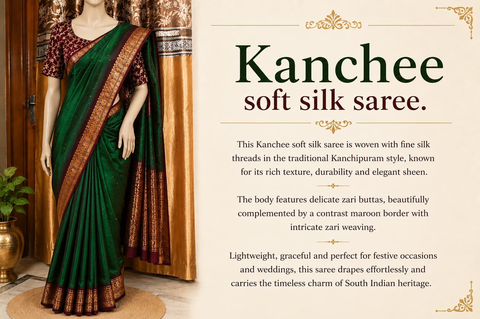 Kanchee soft silk saree