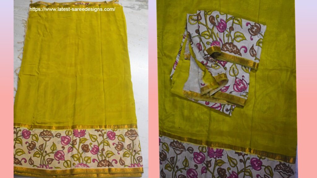 Kalamkari printed saree