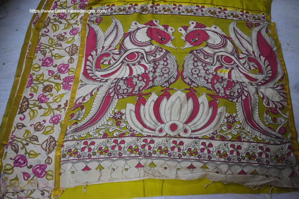 Kalamkari print saree